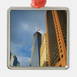 Skycraper Reflections of New York Ornament Aus Metall