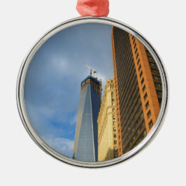 Skycraper Reflections of New York Silbernes Ornament