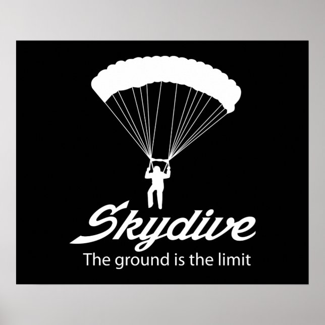 Skydive der Boden ist das Limit Poster (Vorne)