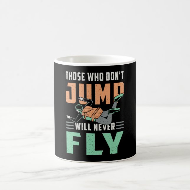 Skydive Jump Skydiver Retro Funny Gift Kaffeetasse (Mittel)