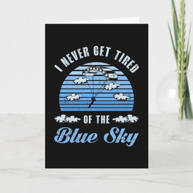 Skydive Jump Skydiver Retro Funny Gift Karte (Vorderseite)