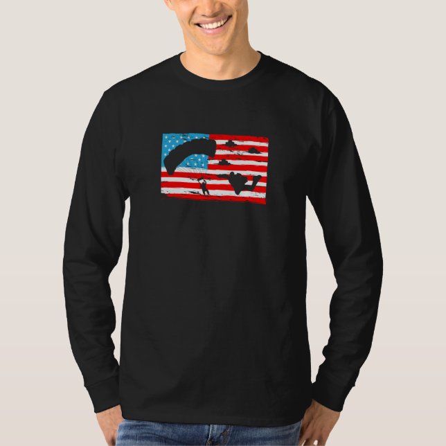 Skydive Parachute Parachutist Skydiver Skydiving   T-Shirt (Vorderseite)