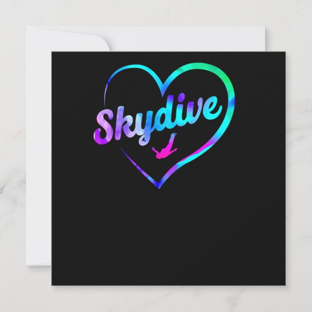 Skydive Skydive Herzwasser Einladung (Vorderseite)