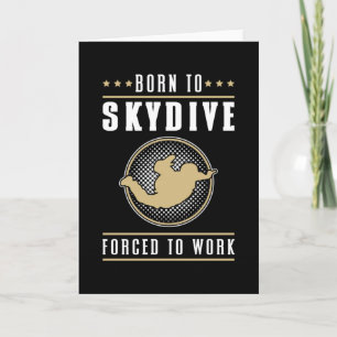 Skydive Skydive Jump Skydiver Flugzeug Funny Gift Karte