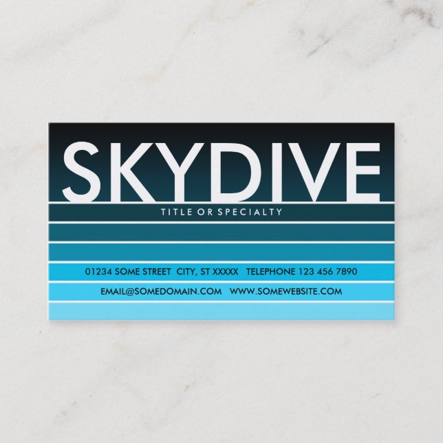 SKYDIVE Wasserwache Visitenkarte (Vorderseite)