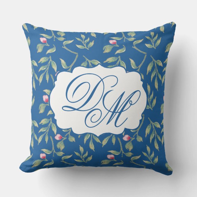Skydiver Blue Wedding Keepsake Throw Pillow Kissen (Vorderseite)