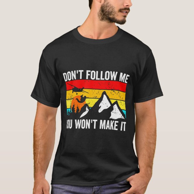 Skydiver Dont Follow Me I Do Stud Things Skydivi  T-Shirt (Vorderseite)