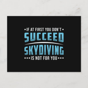 Skydiver erfolgreich Skydiving Skydive Parachute F Postkarte