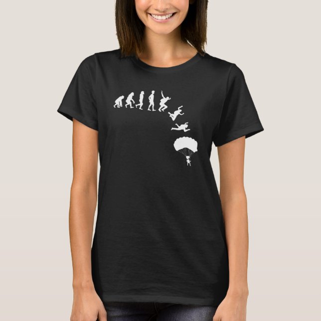 Skydiver Evolution Fallschirm Skydiver T-Shirt (Vorderseite)