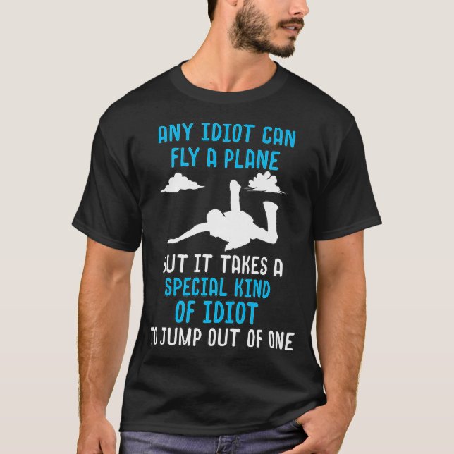 Skydiver-Geschenke für Männer Vater Sprung Flugzeu T-Shirt (Vorderseite)
