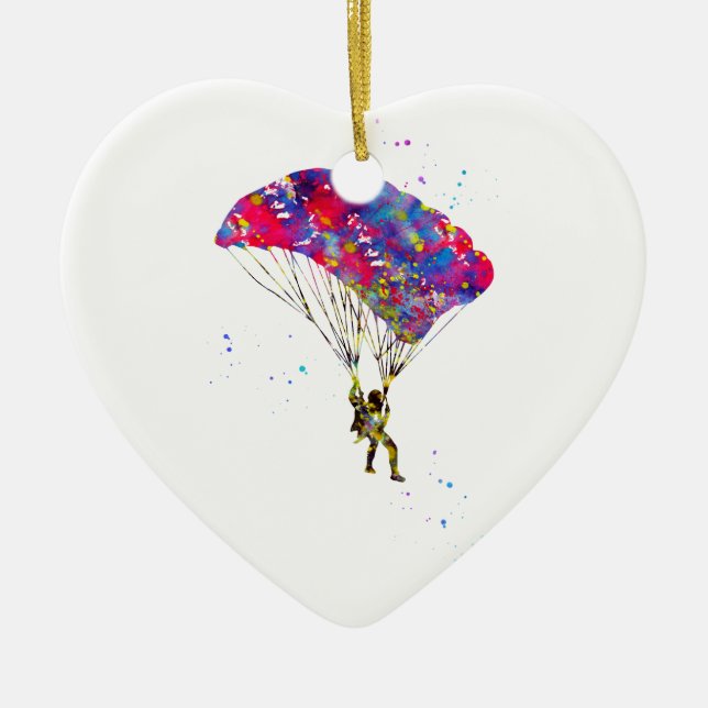 Skydiver Keramik Ornament (Vorne)