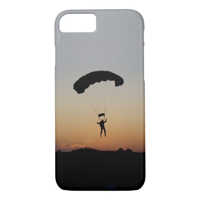 Skydiver Parachute bei Sunset Sky Diver Case-Mate iPhone Hülle (Rückseite)