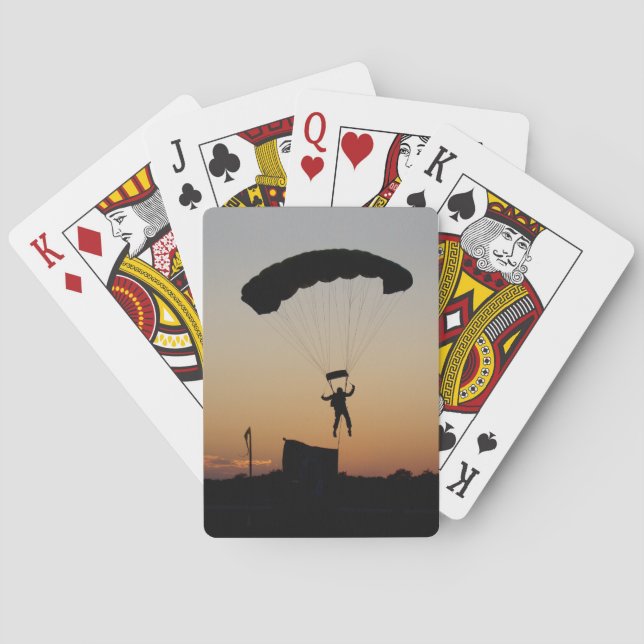 Skydiver Parachute bei Sunset Sky Diver Spielkarten (Rückseite)