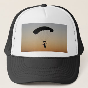 Skydiver Parachute bei Sunset Sky Diver Truckerkappe