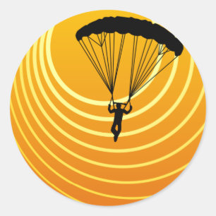 Skydiver Runder Aufkleber