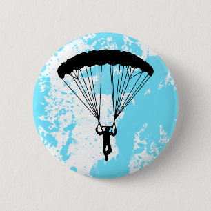Skydiver Silhouette Button