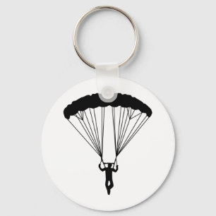 Skydiver-Silhouette Schlüsselanhänger