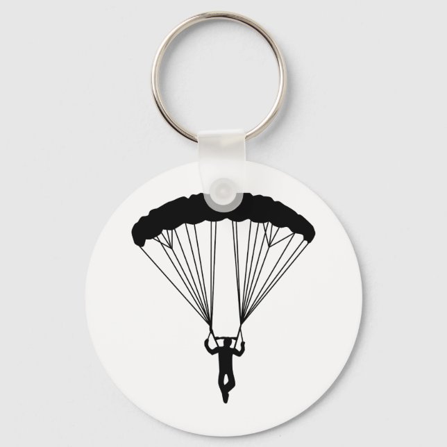 Skydiver Silhouette Schlüsselanhänger (Vorderseite)
