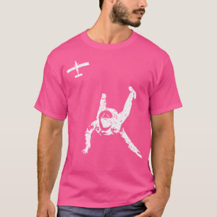 Skydiver-Skydiver, der aus dem Flugzeug-Fallschirm T-Shirt