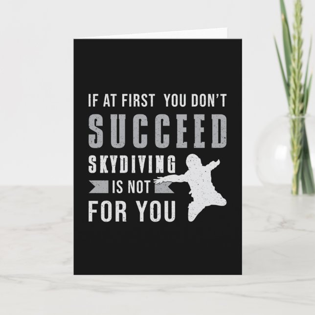 Skydiver Skydiver Jump Parachuting Funny Gift Karte (Vorderseite)