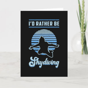 Skydiver Skydiver Parachuting Retro Funny Gift Karte