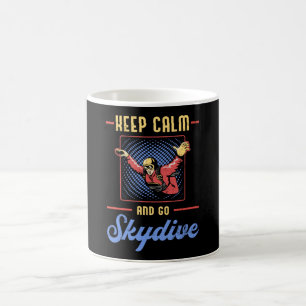 Skydiver Skydiver Retro Behalt Calm Funny Geschenk Kaffeetasse