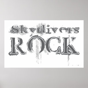 Skydivers Rock Poster