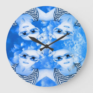 Skydiverse Große Wanduhr