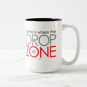 Skydiving Abstiegszone Zweifarbige Tasse