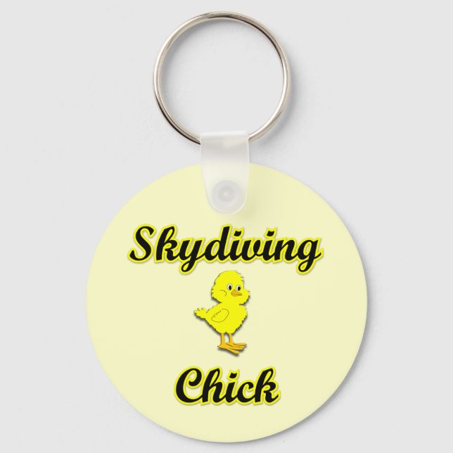 Skydiving Chick Schlüsselanhänger (Vorderseite)