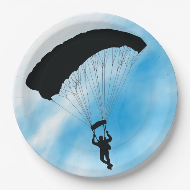 Skydiving Design Paper Party Plate Pappteller (Vorderseite)