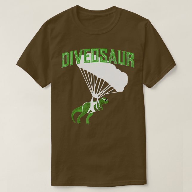 Skydiving Dinosaur  Prehistoric Parachutist Gift  T-Shirt (Design vorne)