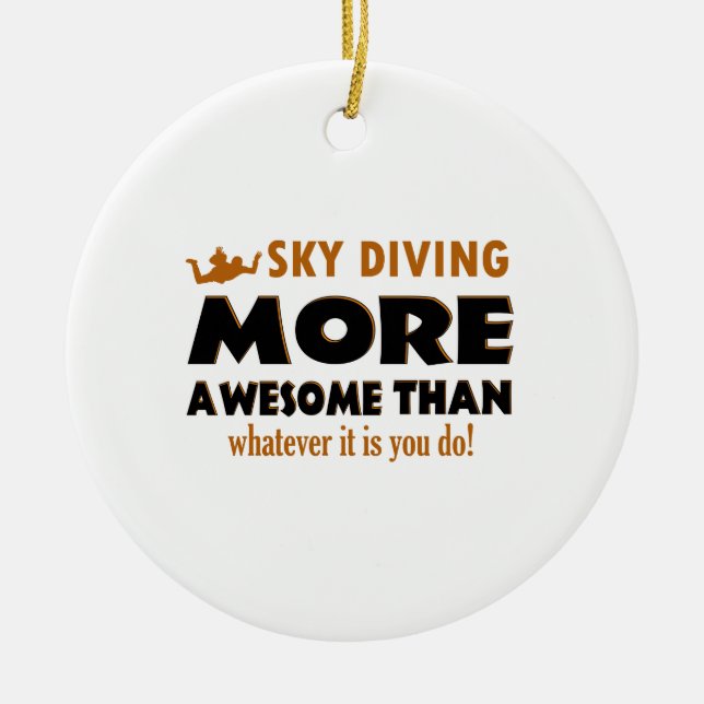Skydiving Entwürfe Keramikornament (Vorne)