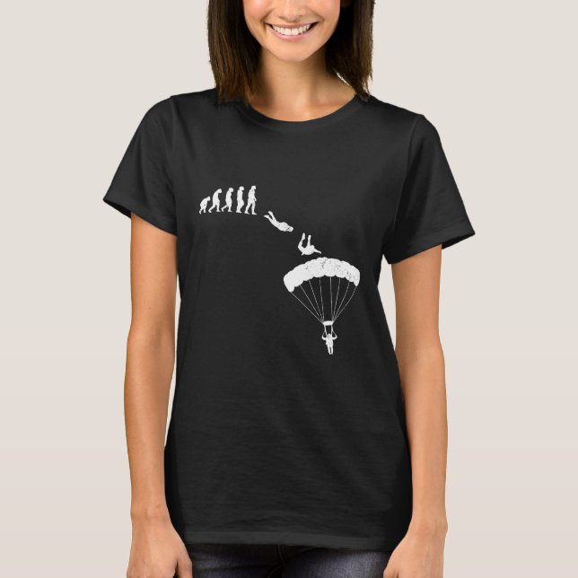 Skydiving Evolution Funny Skydiver Shirt Geschenk (Vorderseite)