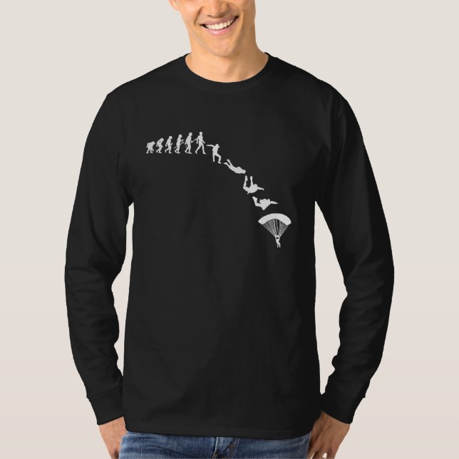 Skydiving Evolution Skydiver Fallschirm BASE Jump  T-Shirt (Vorderseite)