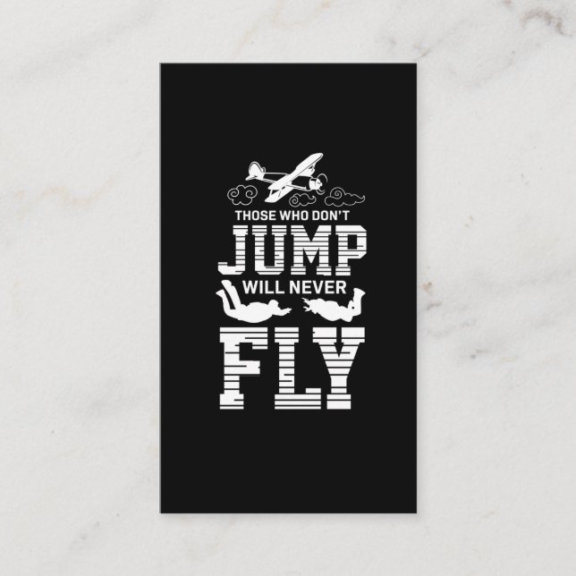 Skydiving Extreme Sport Parachuting Flugzeug Visitenkarte (Vorderseite)