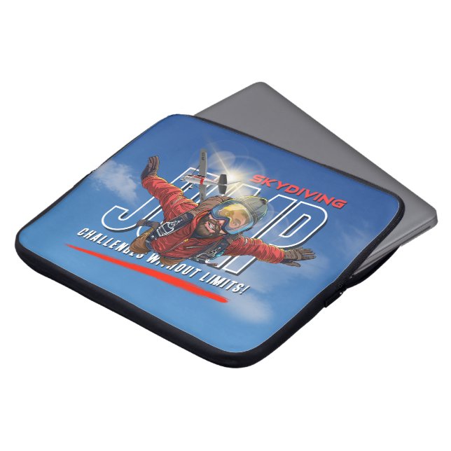 Skydiving-Feel Freedom Above the Clouds | 15" Men Laptopschutzhülle (Vorne Oben)