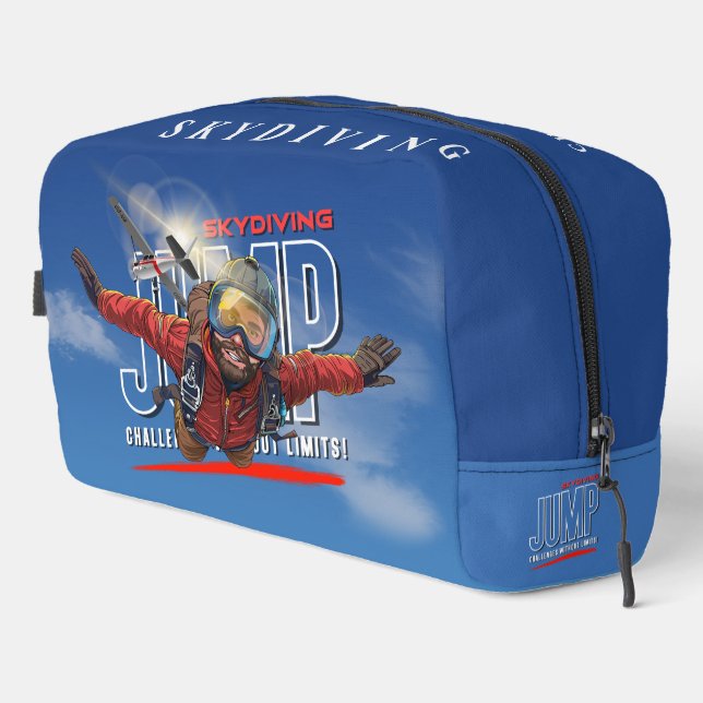  Skydiving-Feel Freedom Above the Clouds | Men Waschbeutel (Rechte Ecke)