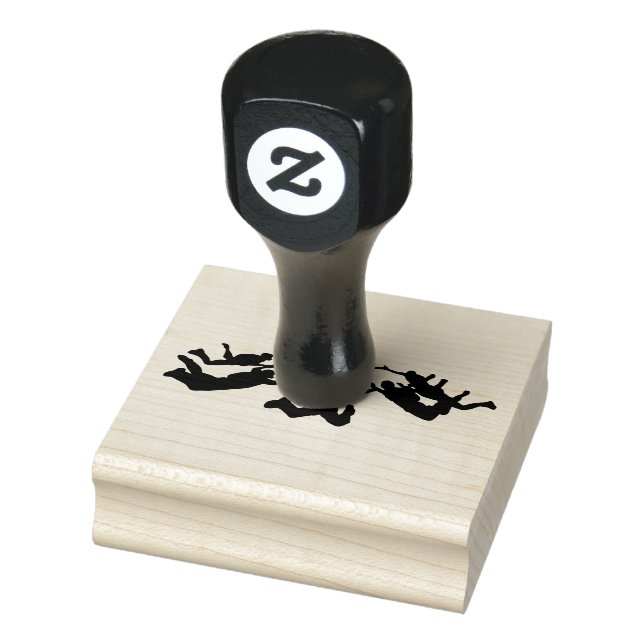 Skydiving Freefall Design Holz Briefmarke Gummistempel (Stempel)