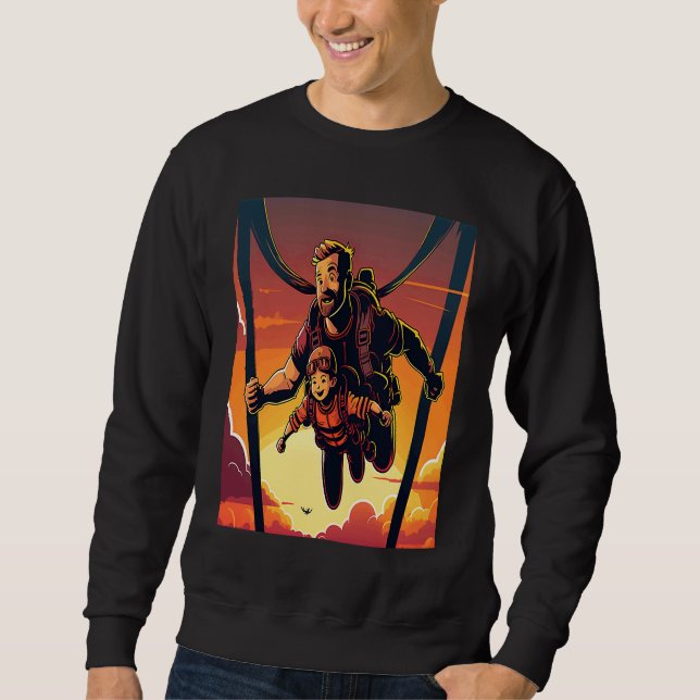 Skydiving Instructor Sunset Skydiving Dad  2 Sweatshirt (Vorderseite)