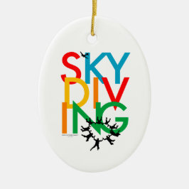 Skydiving Keramikornament