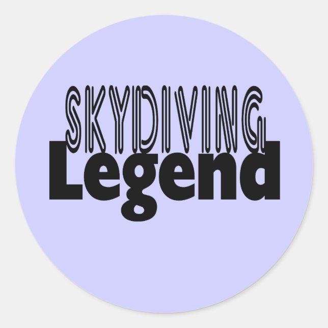 Skydiving Legend Runder Aufkleber (Vorderseite)