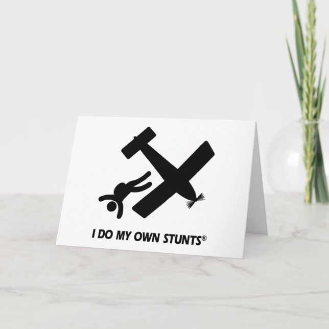 Skydiving My Own Stunts Feiertagskarte (Vorderseite)