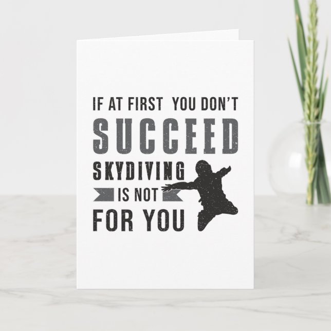 Skydiving Parachuting Skydiver Funny Gift Idee Karte (Vorderseite)