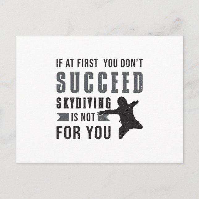 Skydiving Parachuting Skydiver Funny Gift Idee Postkarte (Vorderseite)