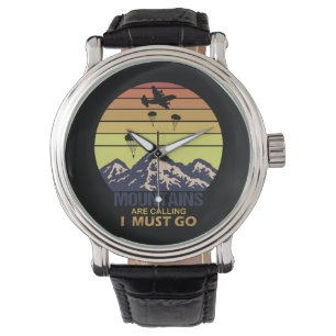 Skydiving Plane jumping mountains are Calling Funn Armbanduhr
