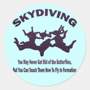 SKYDIVING RUNDER AUFKLEBER