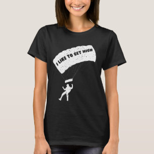 Skydiving Shirt Hoch Fallschirm T-Shirts Extreme S