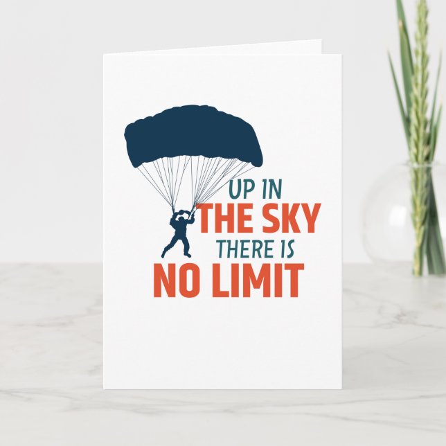 Skydiving Sky Skydiver Parachute Sprichwort Karte (Vorderseite)