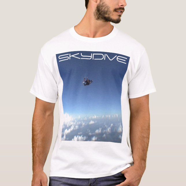 skydiving skydive Fallschirm bewölkt NachtShirt T-Shirt (Vorderseite)